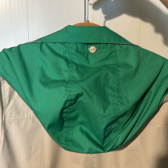 ☔️ Mackintosh New England hooded raincoat- beige and green - Size large ☔️ - Picture 5 of 9